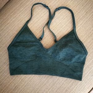 Lululemon Ebb to Street Bra Heathered Fuel Green
